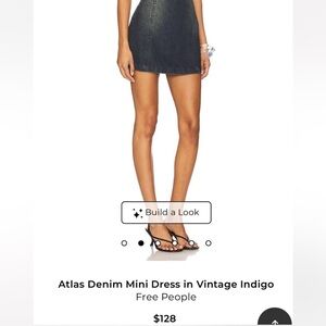 Free People Denim Mini Dress — Dark Indigo